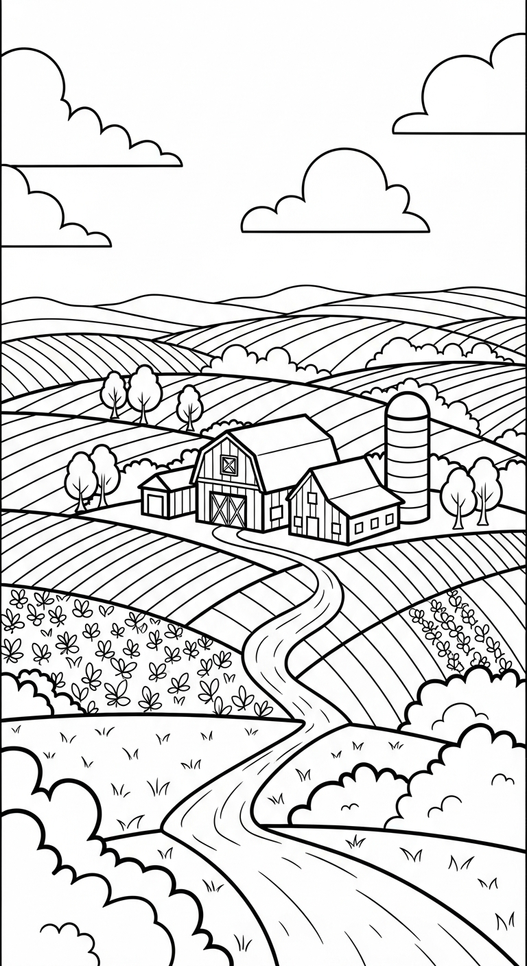 tranh tô màu phong cảnh cho bé tải về 1