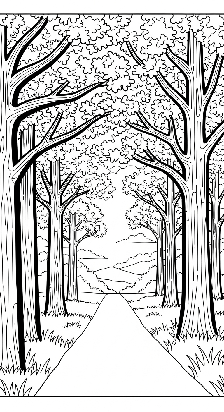 tranh tô màu phong cảnh cho bé tải miễn phí 1