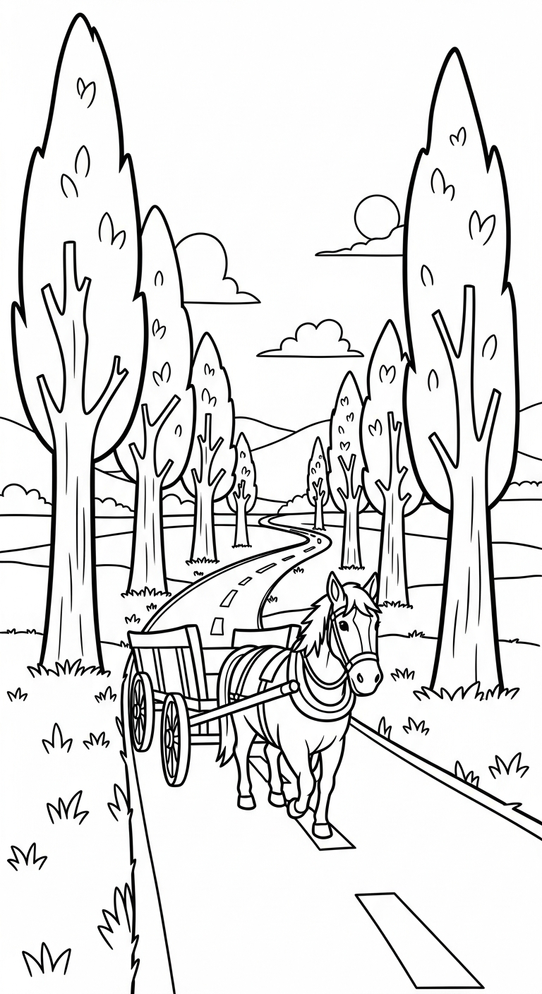 hình tô màu phong cảnh cho bé 3 tuổi