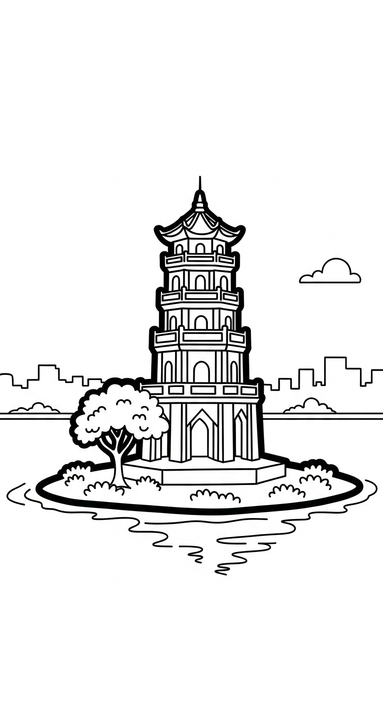 in tranh tô màu phong cảnh cho bé 5 tuổi