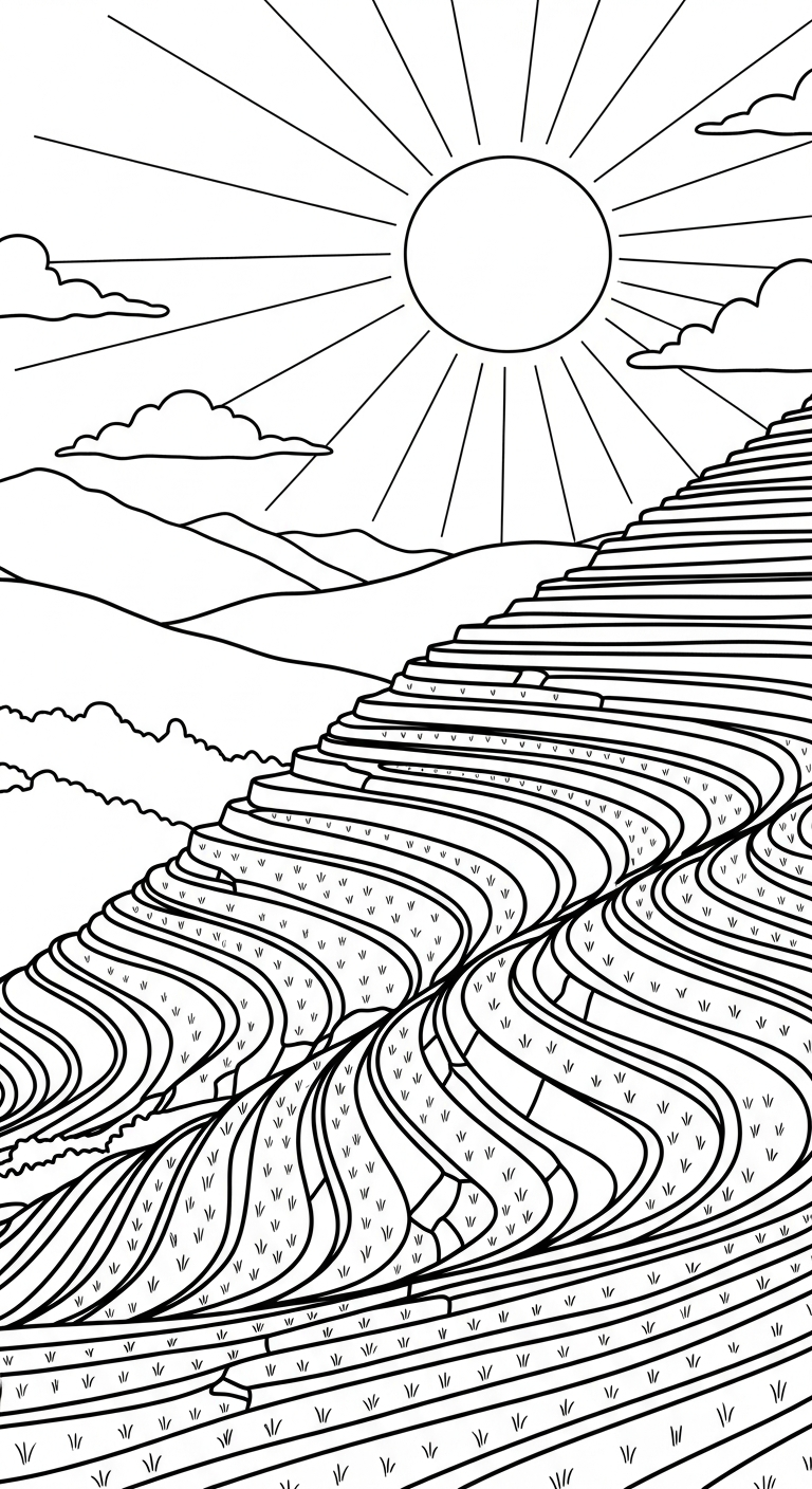 tải tranh tô màu phong cảnh cho bé 3 tuổi