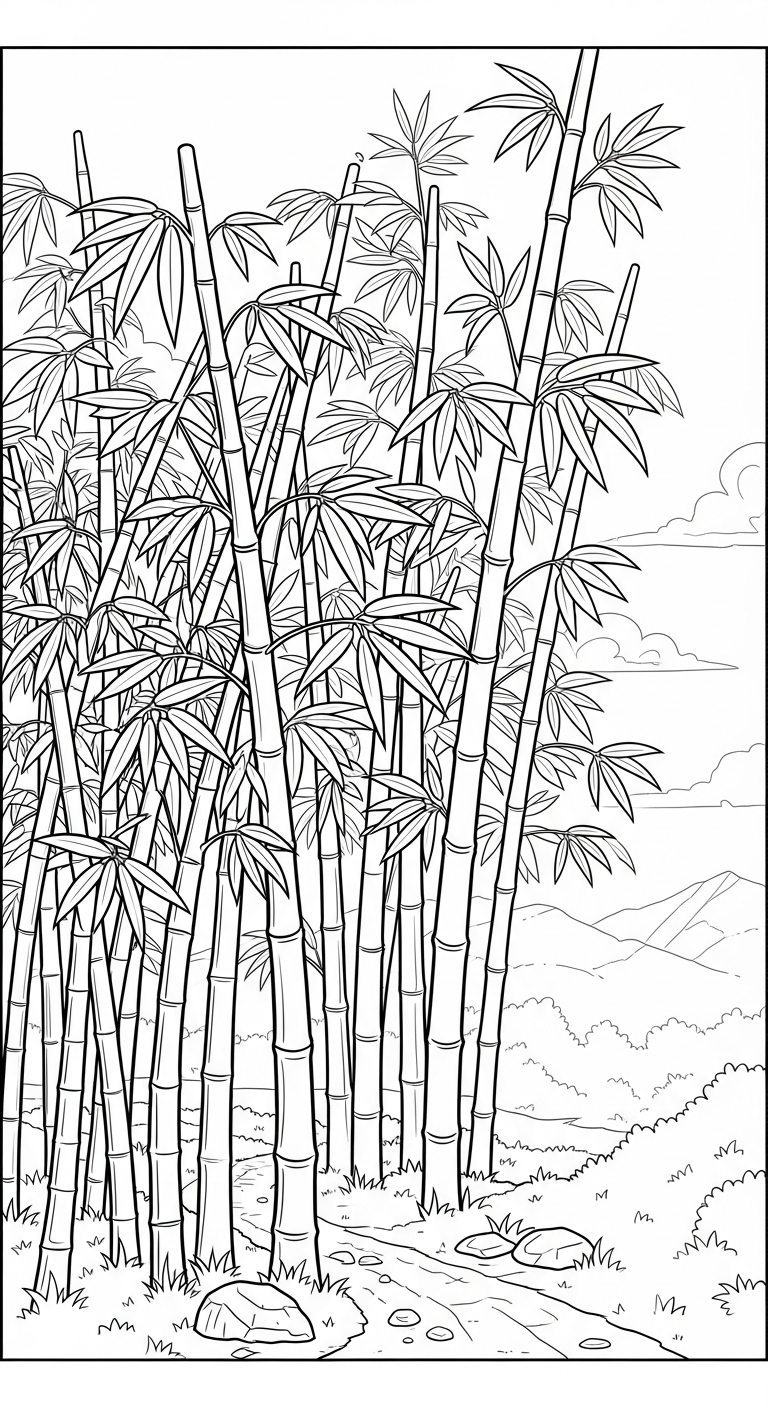 hình tô màu phong cảnh cho bé 4 tuổi miễn phí