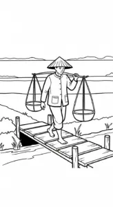 hình tô màu phong cảnh cho trẻ em