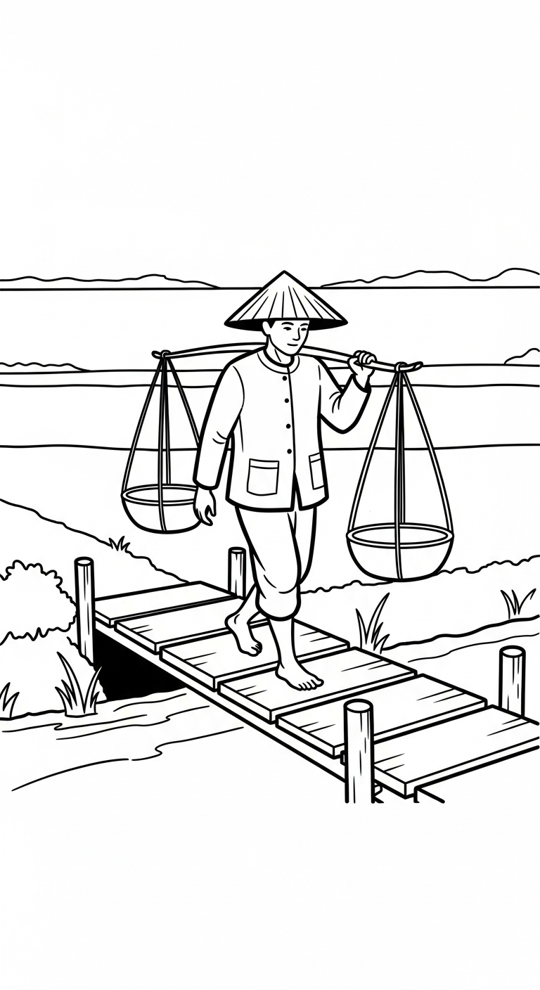 hình tô màu phong cảnh cho trẻ em