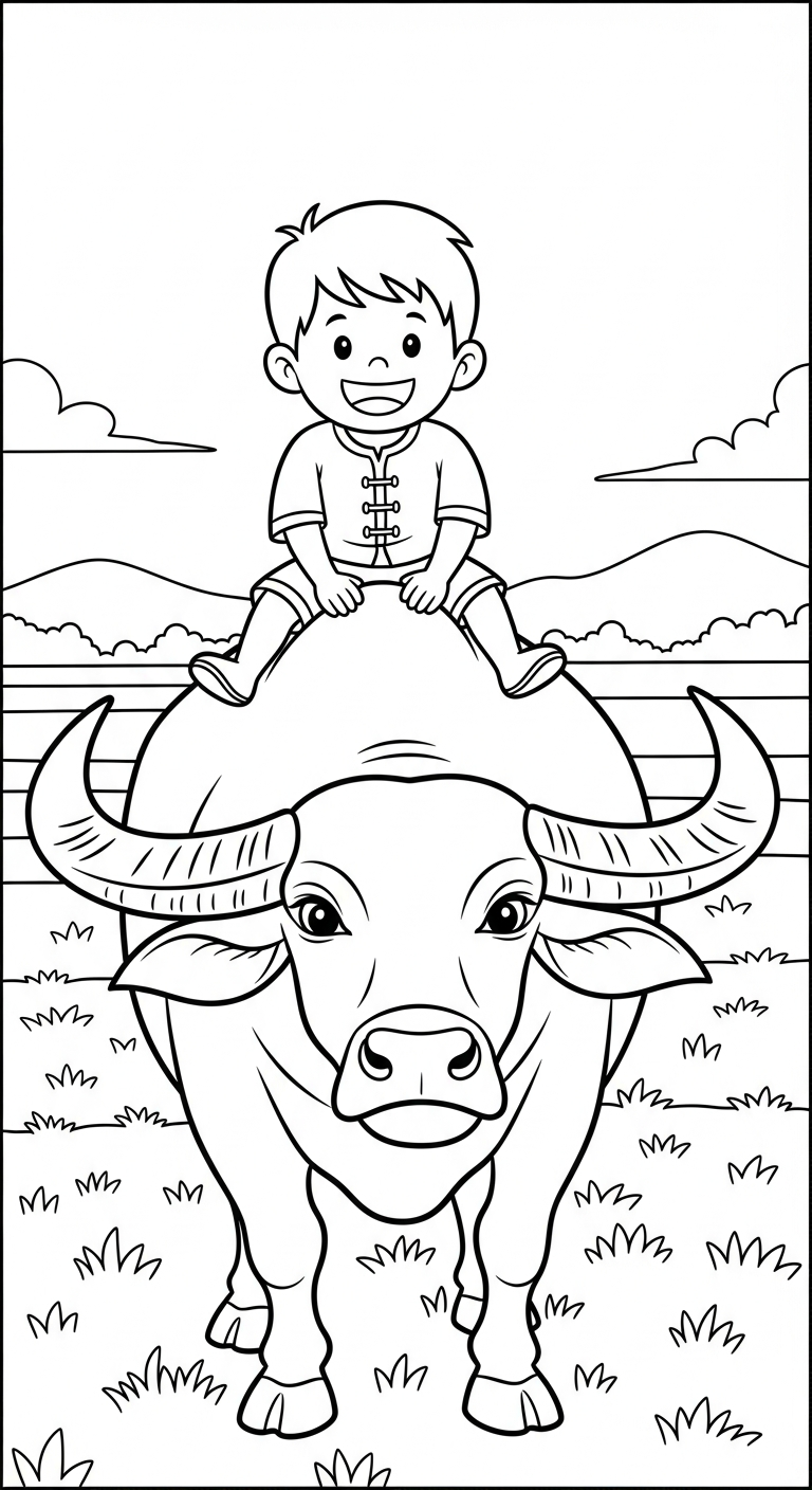 hình tô màu phong cảnh cho bé 5 tuổi