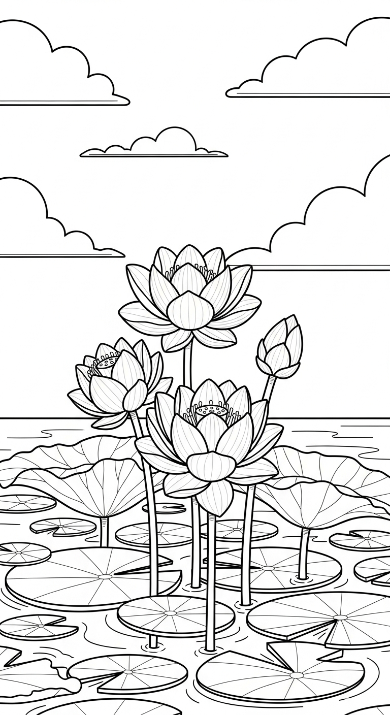 tranh tô màu phong cảnh cho trẻ em