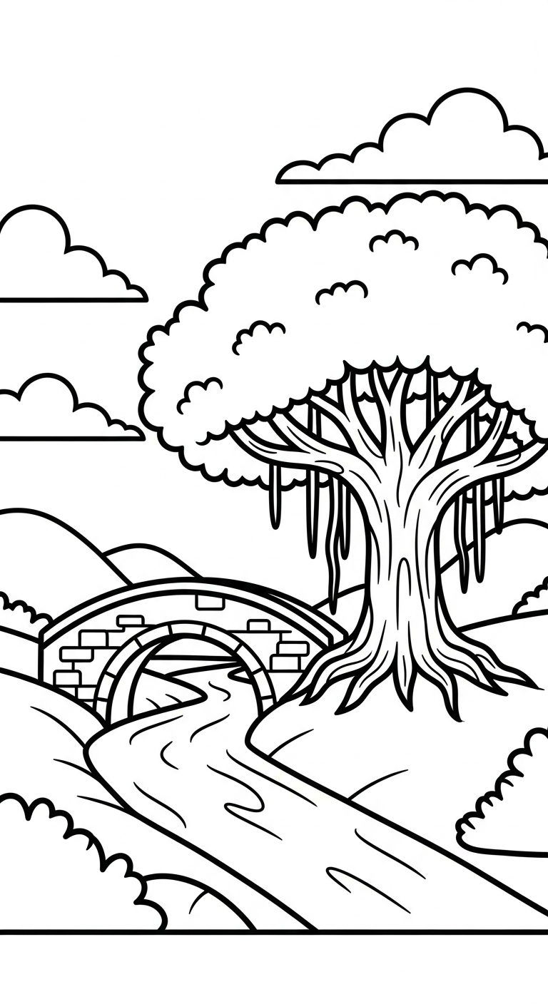 tải tranh tô màu phong cảnh chất lượng cao