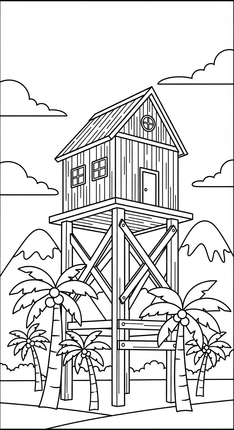 hình tô màu phong cảnh cho bé 7 tuổi miễn phí