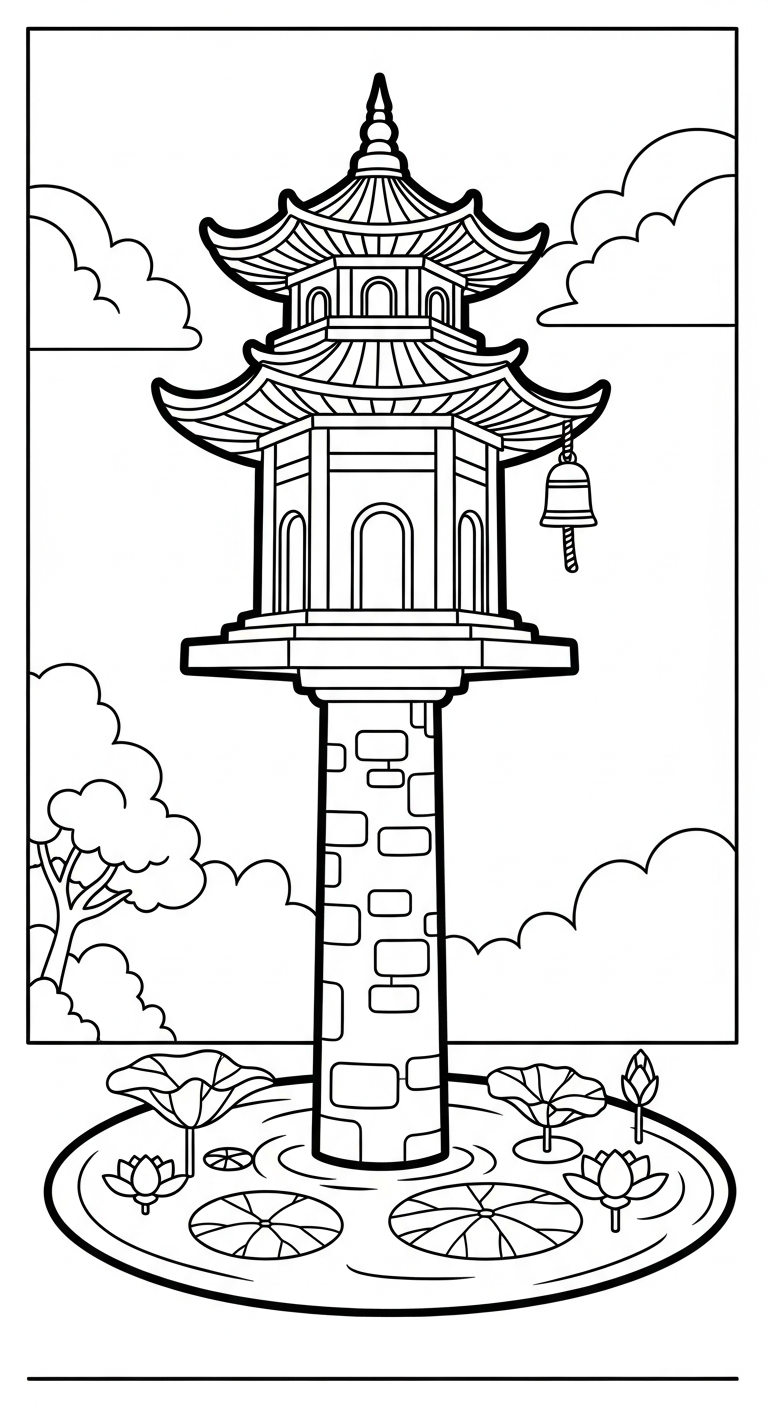 download tranh tô màu phong cảnh miễn phí