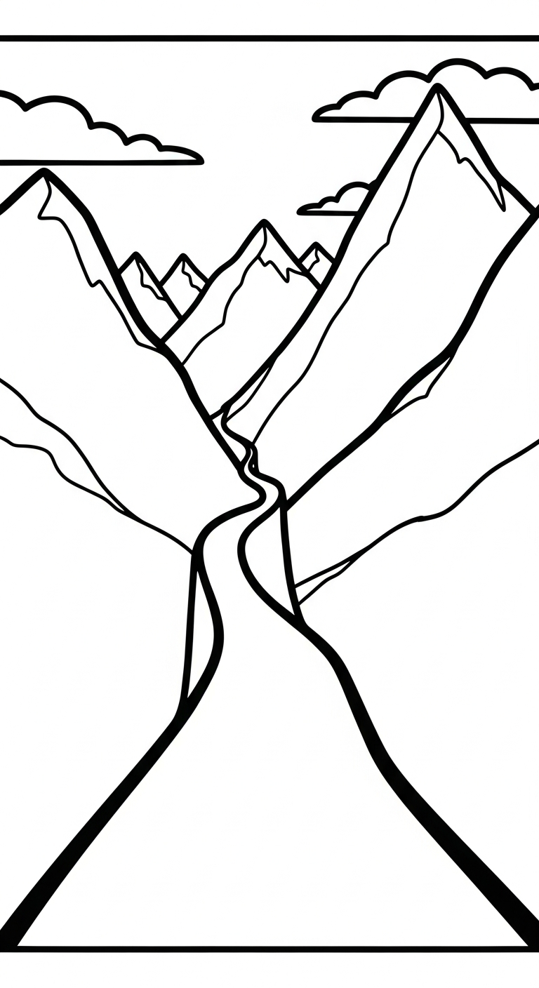 mẫu in tranh tô màu phong cảnh cho bé