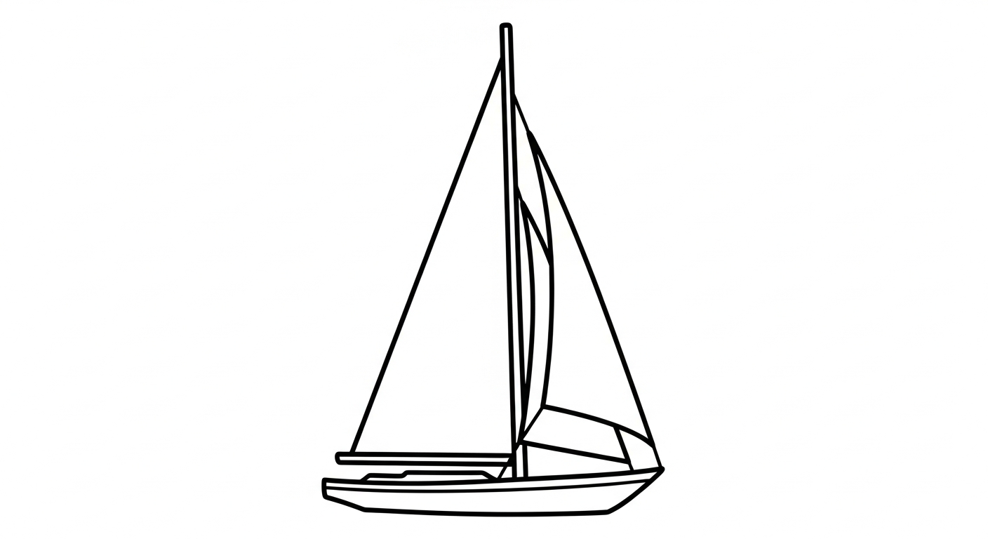 in tranh tô màu thuyền buồm cho bé 8 tuổi