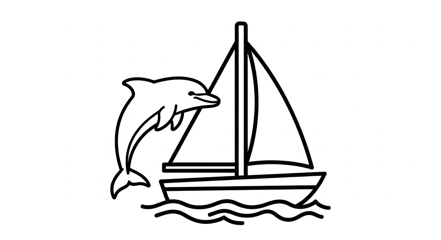 tải hình tô màu thuyền buồm cho bé 3 tuổi