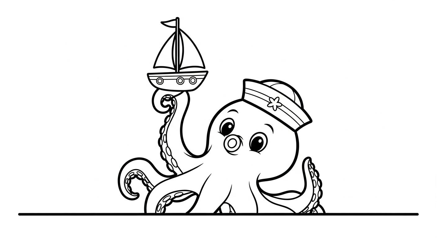 tranh tô màu thuyền buồm cho bé tải miễn phí