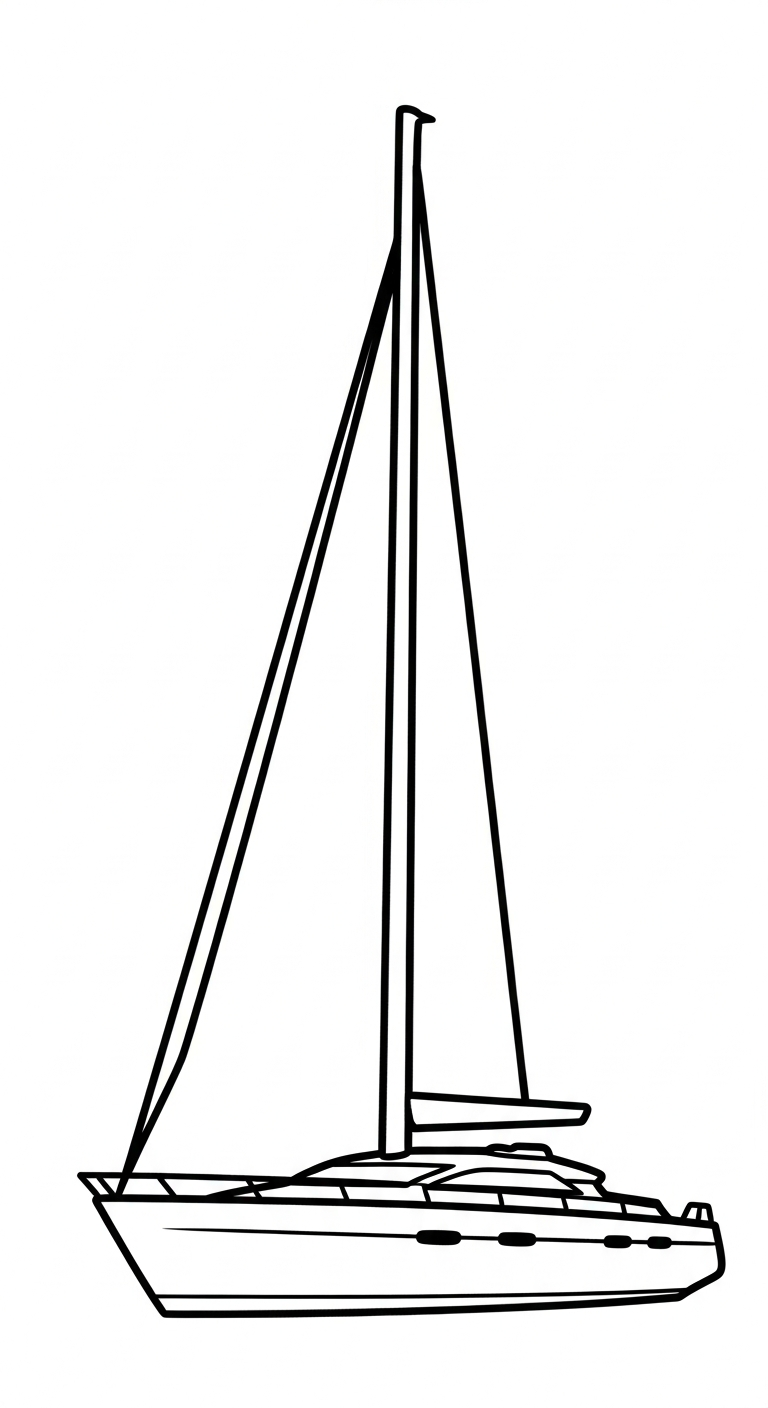 tranh tô màu thuyền buồm cho bé tải về