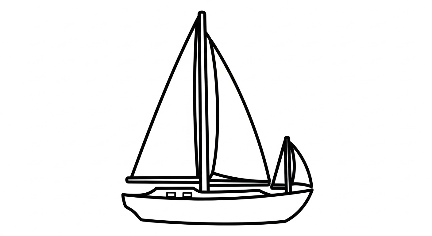 tranh tô màu thuyền buồm cho bé 7 tuổi
