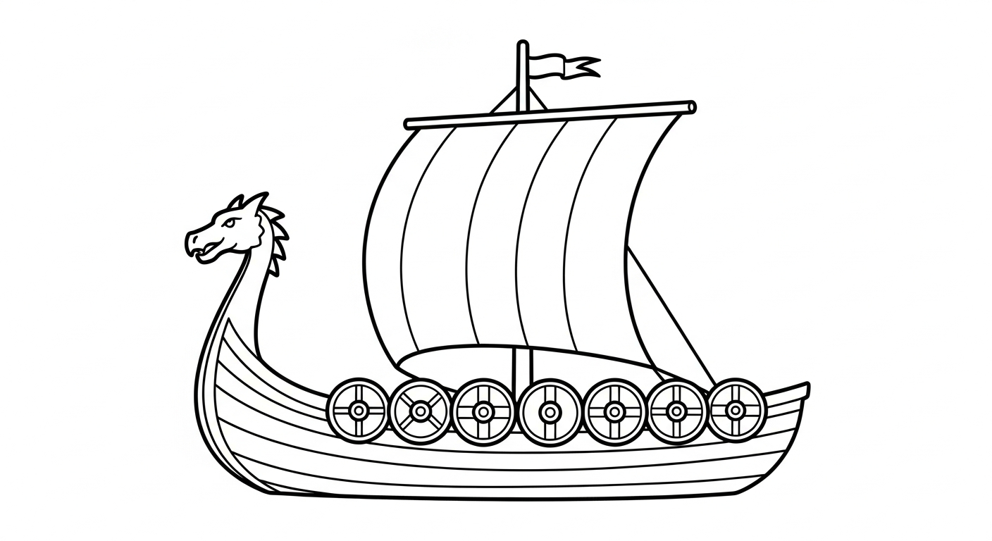 tranh tô màu thuyền buồm cho bé 6 tuổi miễn phí