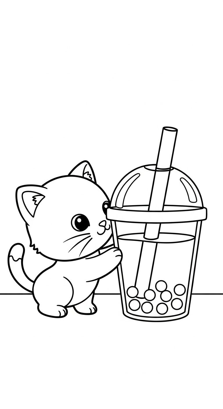 in tranh tô màu trà sữa cho bé 8 tuổi