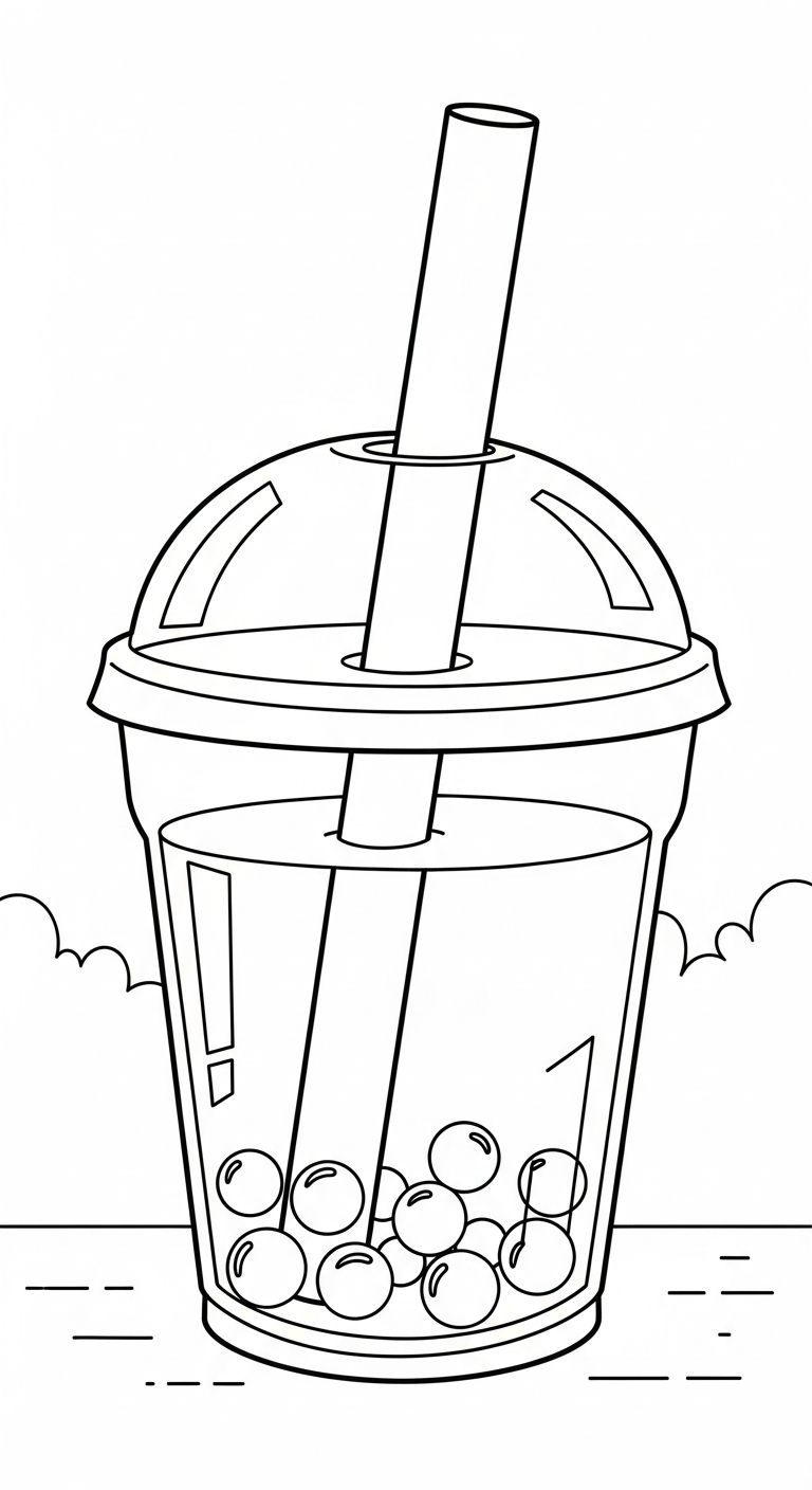 tranh tô màu trà sữa cho bé 7 tuổi miễn phí