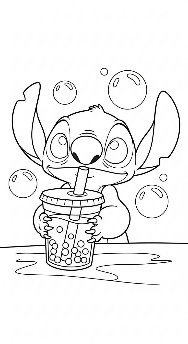 tranh tô màu trà sữa rõ nét