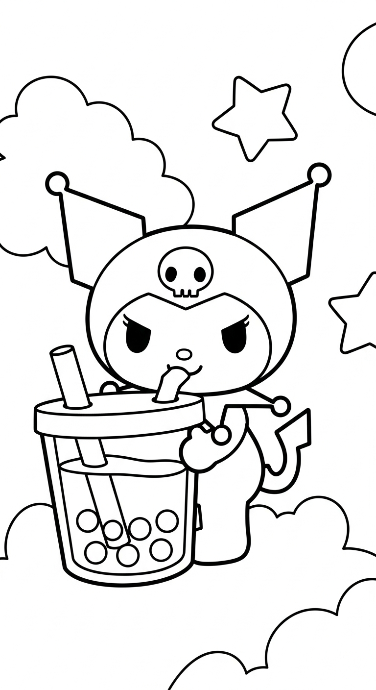 tải hình tô màu trà sữa