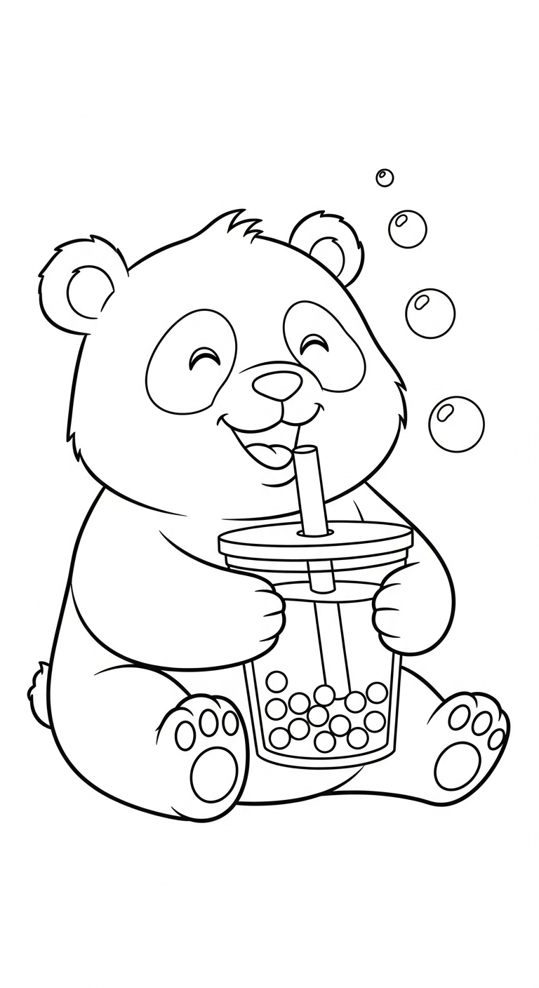 hình tô màu trà sữa cho bé 3 tuổi