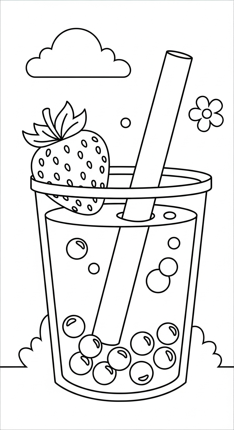 tải tranh tô màu trà sữa miễn phí 1