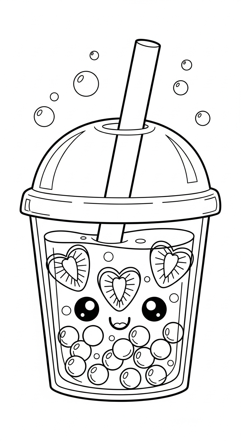 hình tô màu trà sữa cho bé 3 tuổi miễn phí