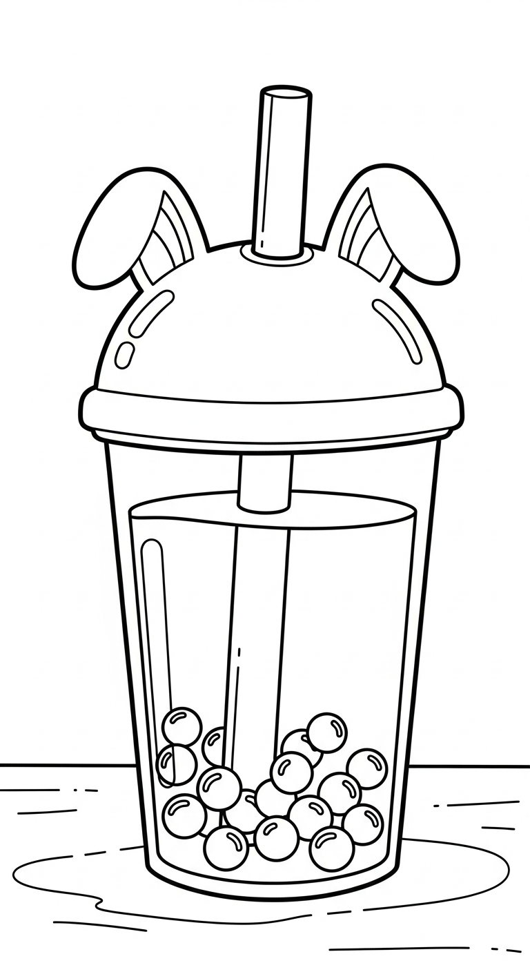 tải tranh tô màu trà sữa miễn phí