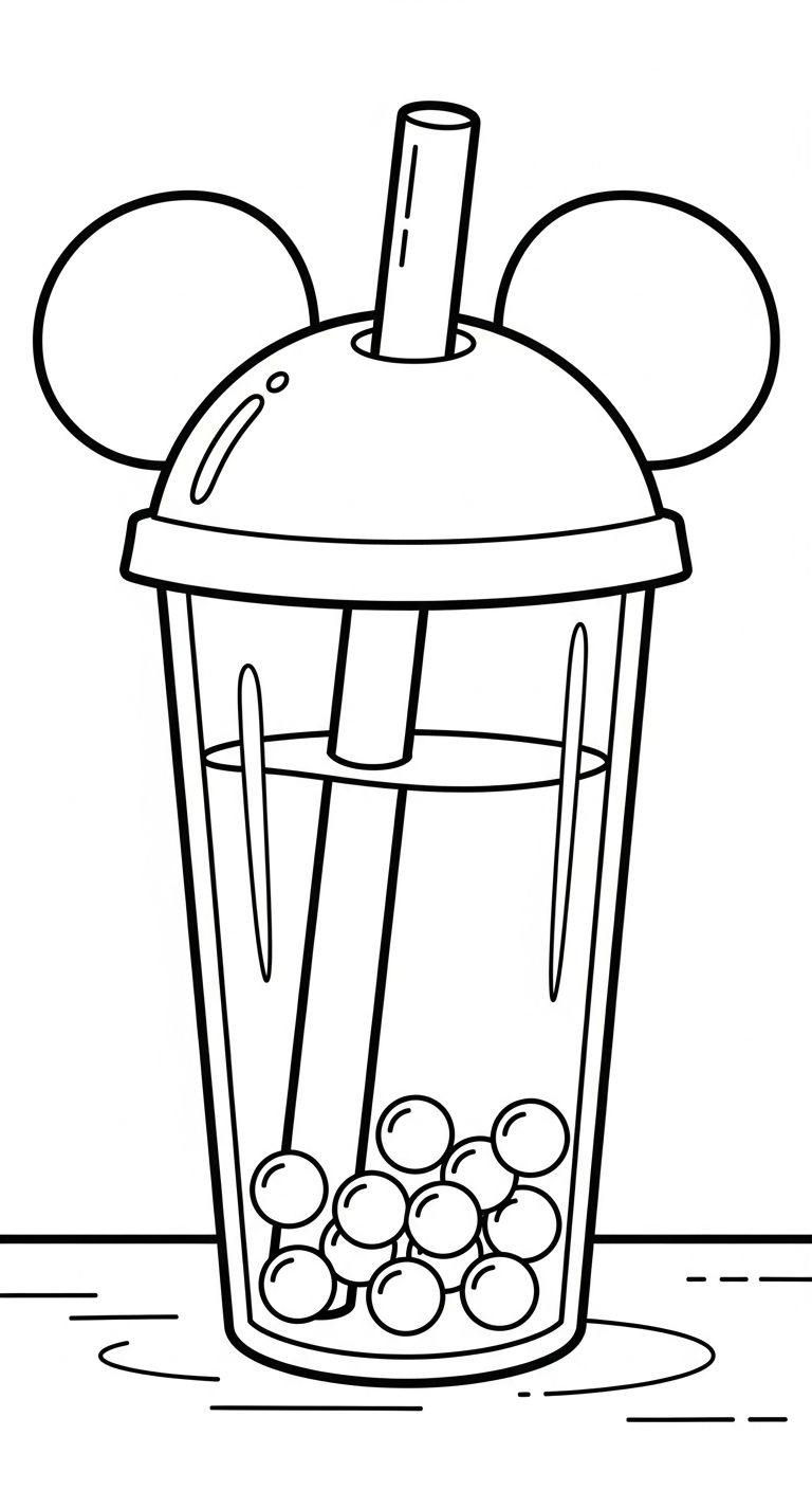 tranh tô màu trà sữa cho bé 7 tuổi