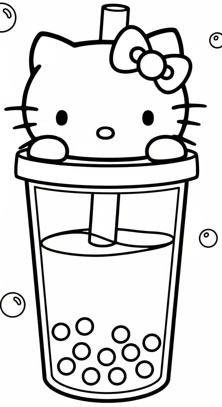 tải tranh tô màu trà sữa cho bé 3 tuổi