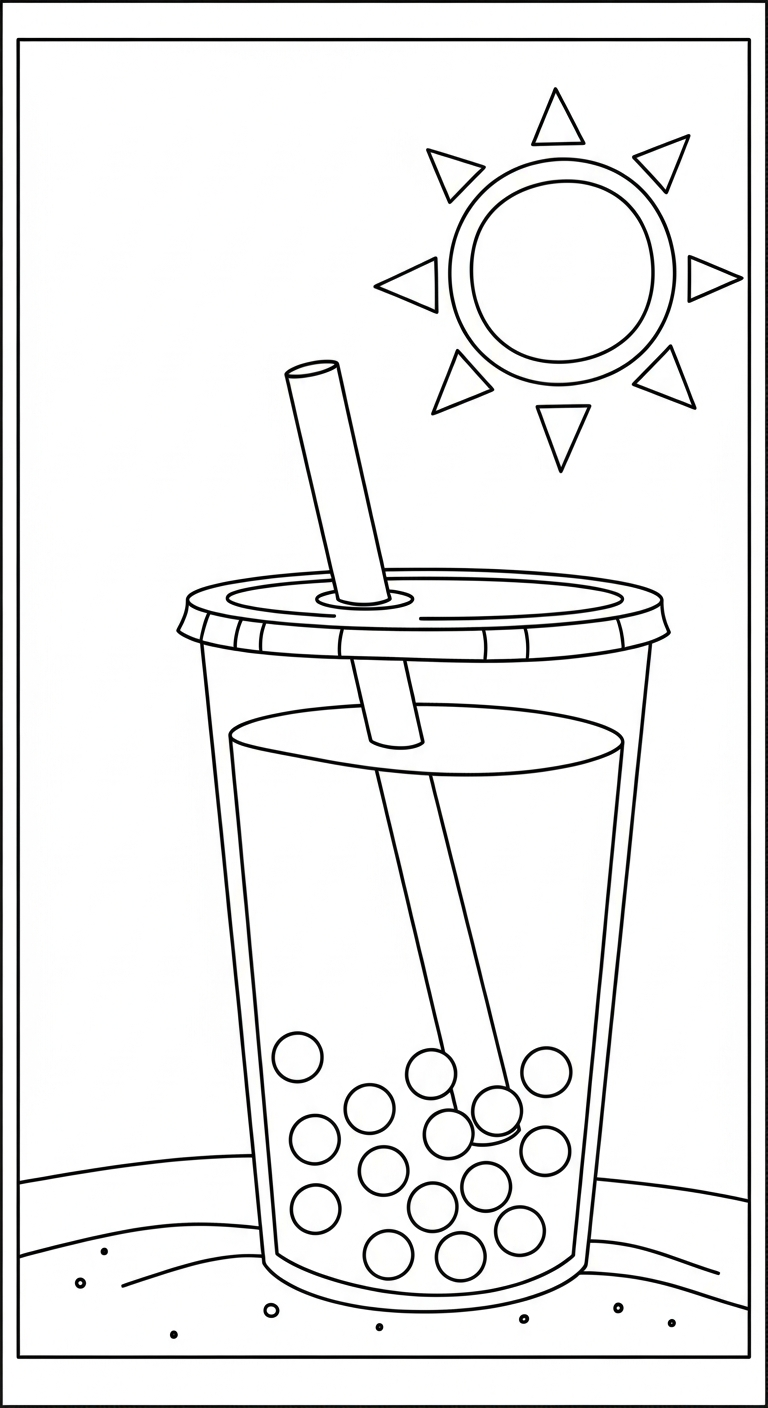 tải tranh tô màu trà sữa cho bé 6 tuổi