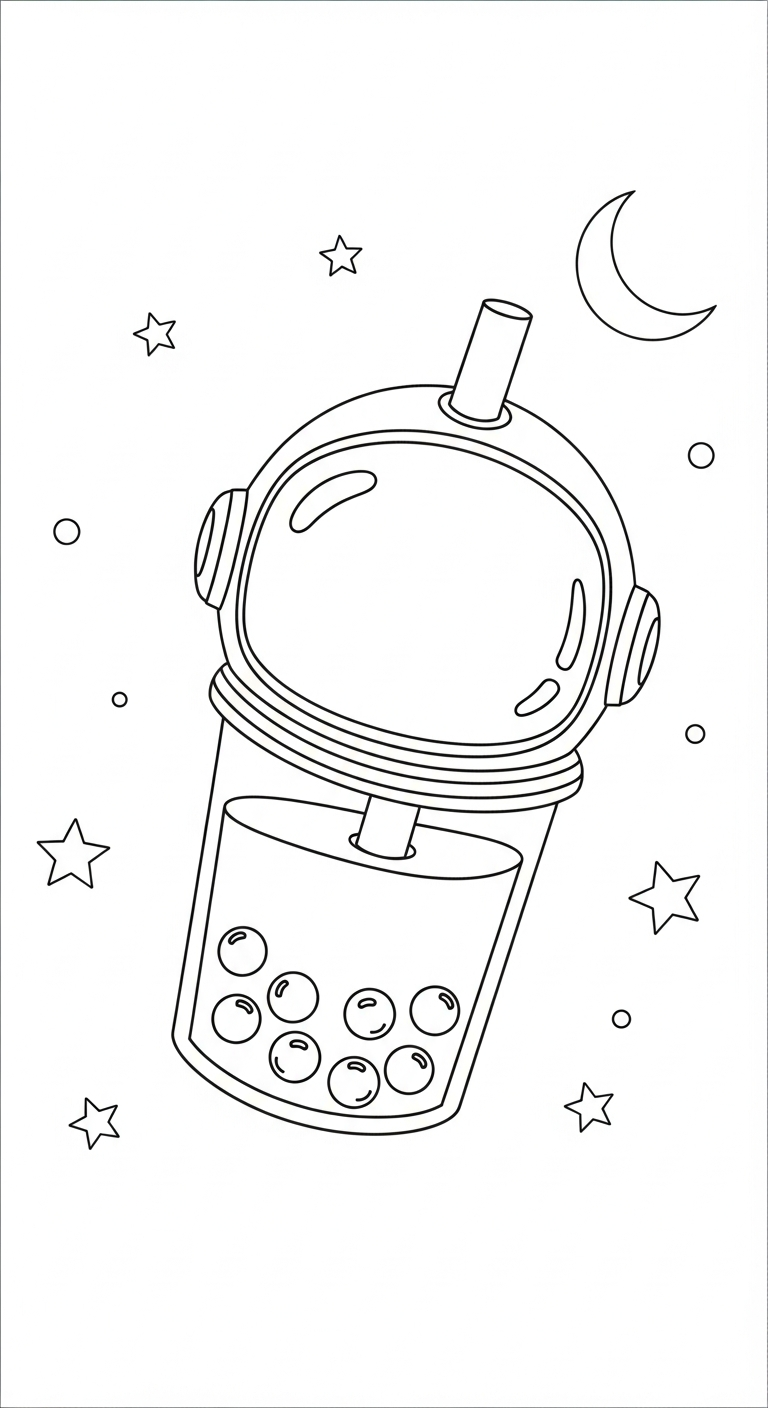 tải tranh tô màu trà sữa cho bé 5 tuổi