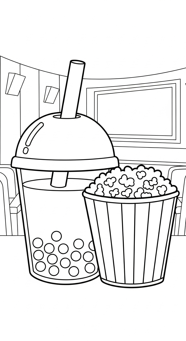 mẫu in hình tô màu trà sữa cho bé