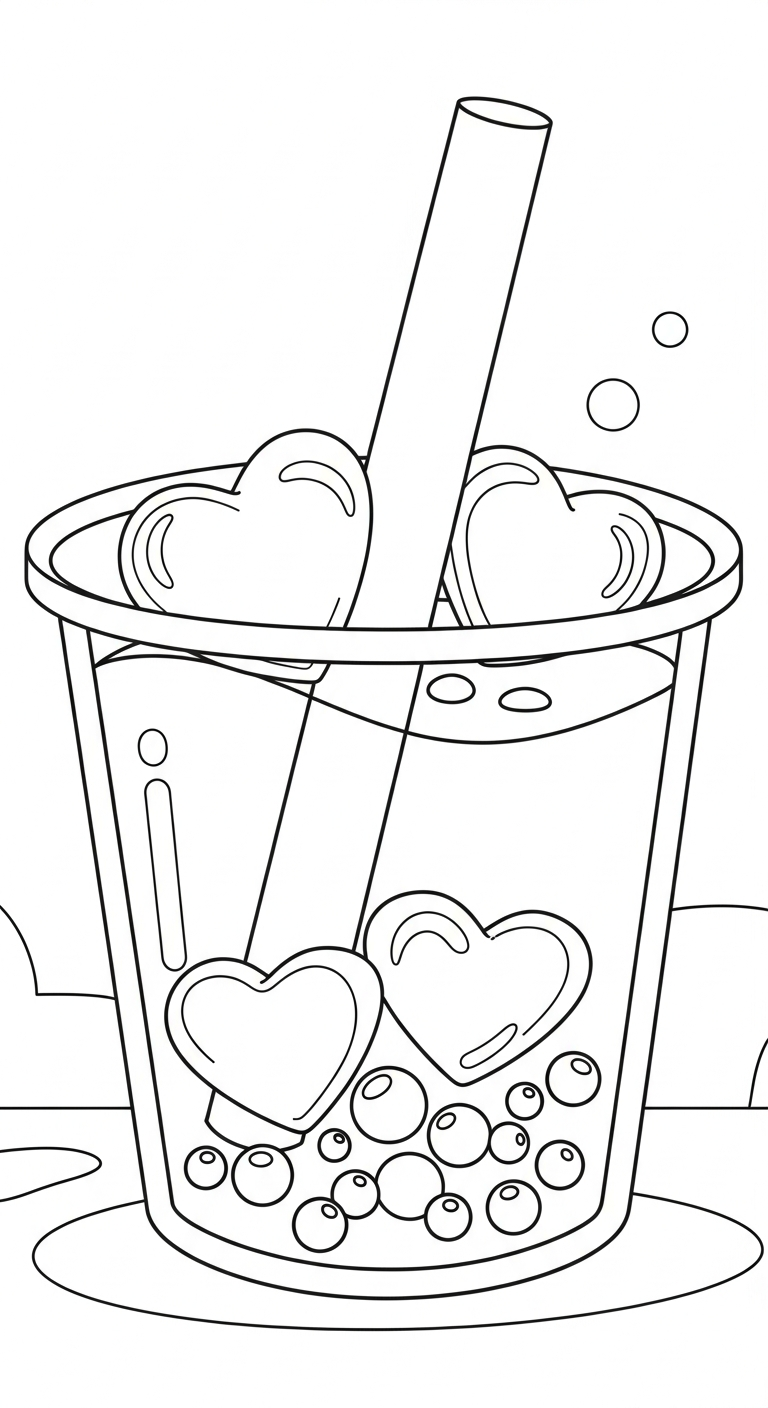 in tranh tô màu trà sữa cho bé 6 tuổi