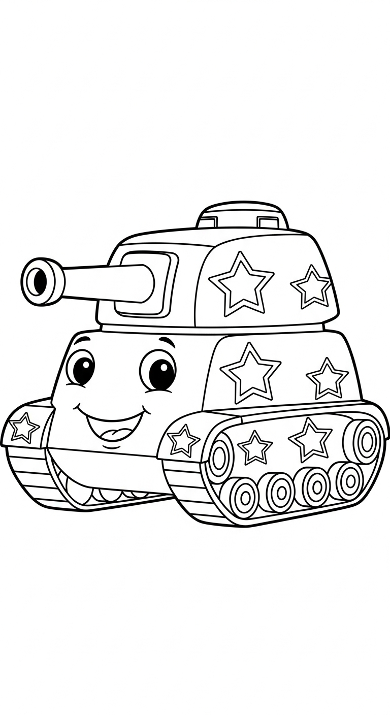 tranh tô màu xe tăng cho bé 8 tuổi