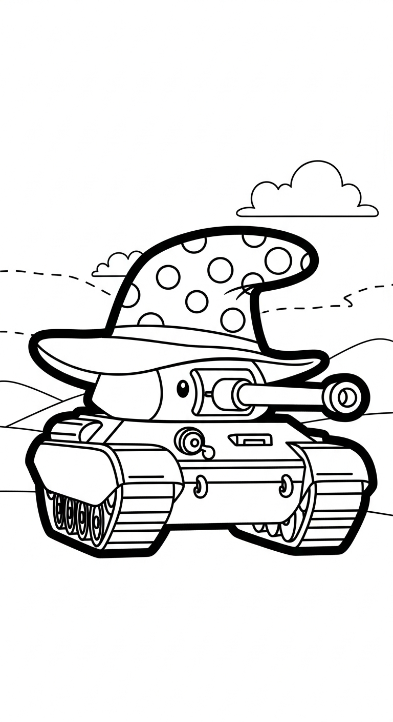 hình tô màu xe tăng cho bé 4 tuổi miễn phí