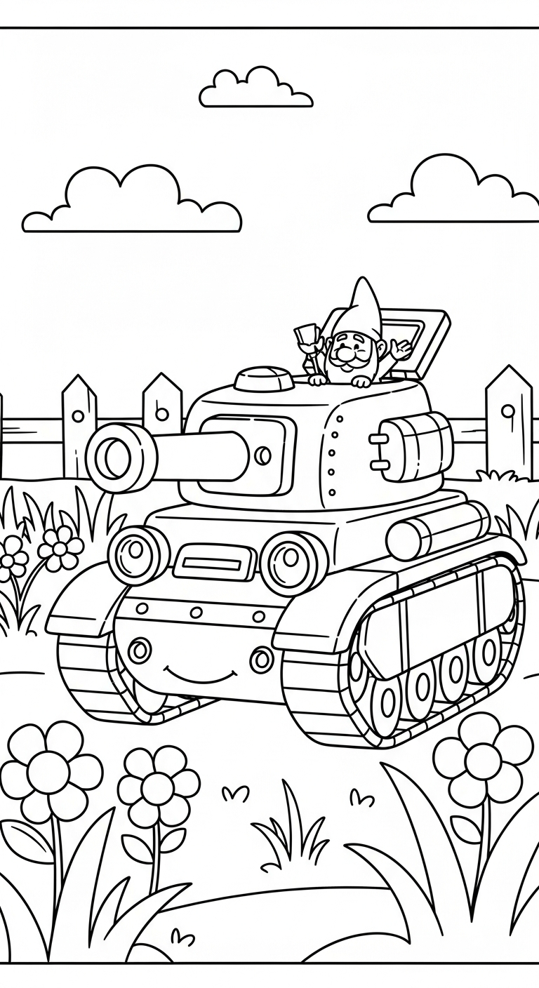hình tô màu xe tăng cho bé 3 tuổi miễn phí