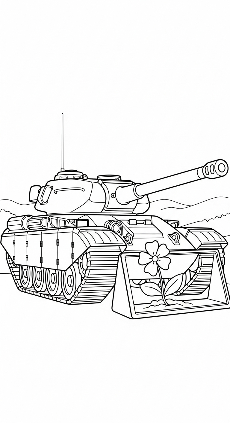 hình tô màu xe tăng cho bé 2