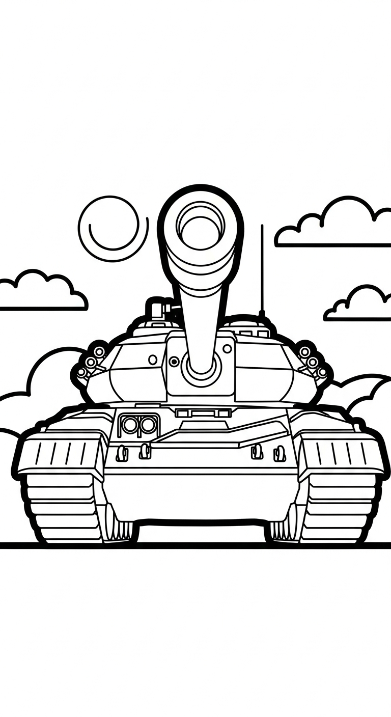 in tranh tô màu xe tăng cho bé 2