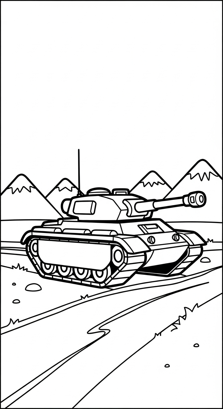 tải hình tô màu xe tăng cho bé 6 tuổi