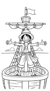 tải tranh tô màu Luffy cho bé 3 tuổi