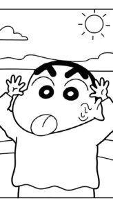 in tranh tô màu Tranh Tô Màu Shin cho bé 8 tuổi