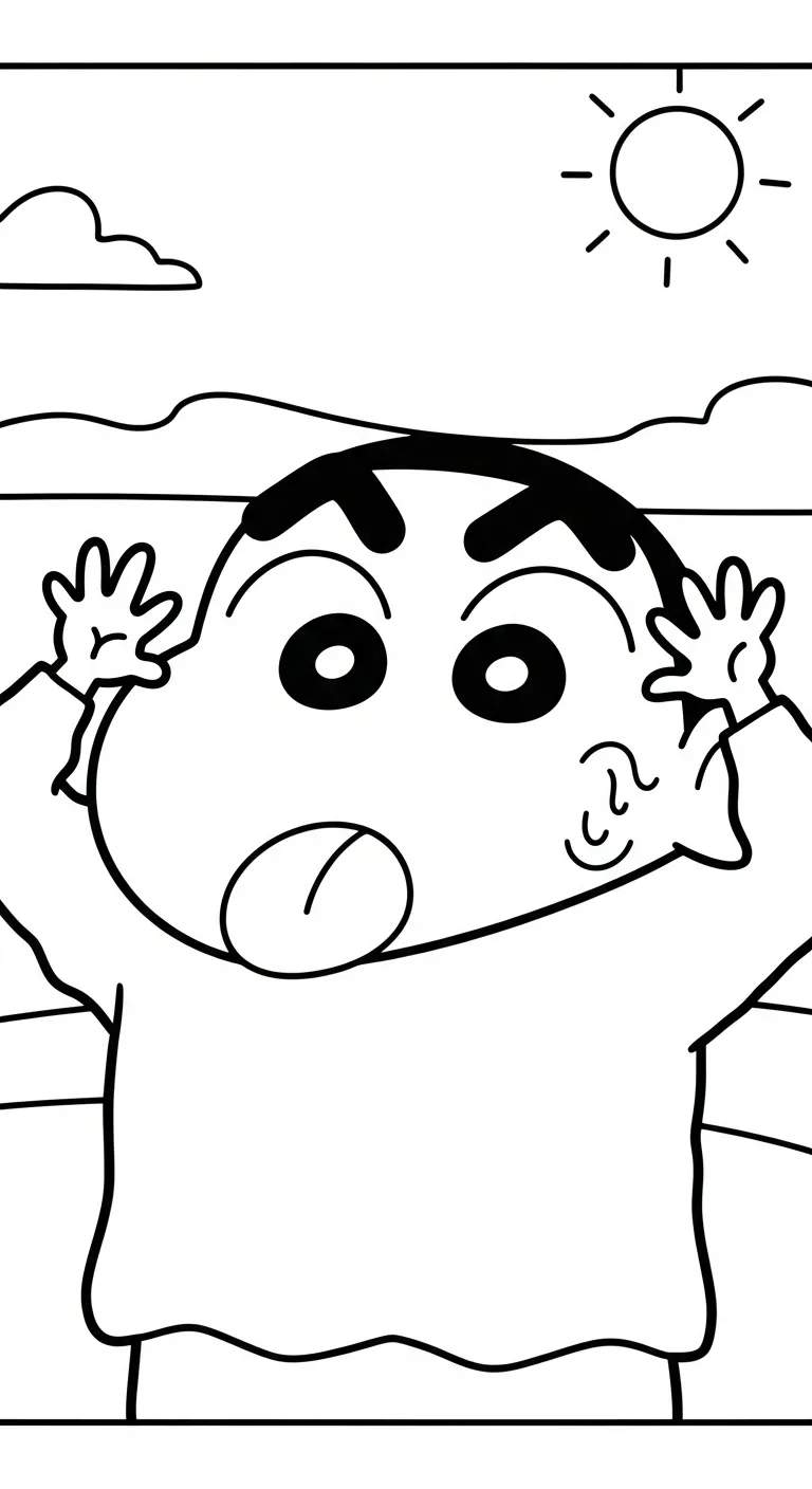 in tranh tô màu Tranh Tô Màu Shin cho bé 8 tuổi