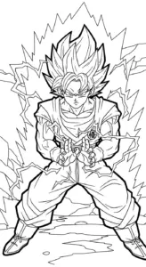 tải hình tô màu Songoku chất lượng cao