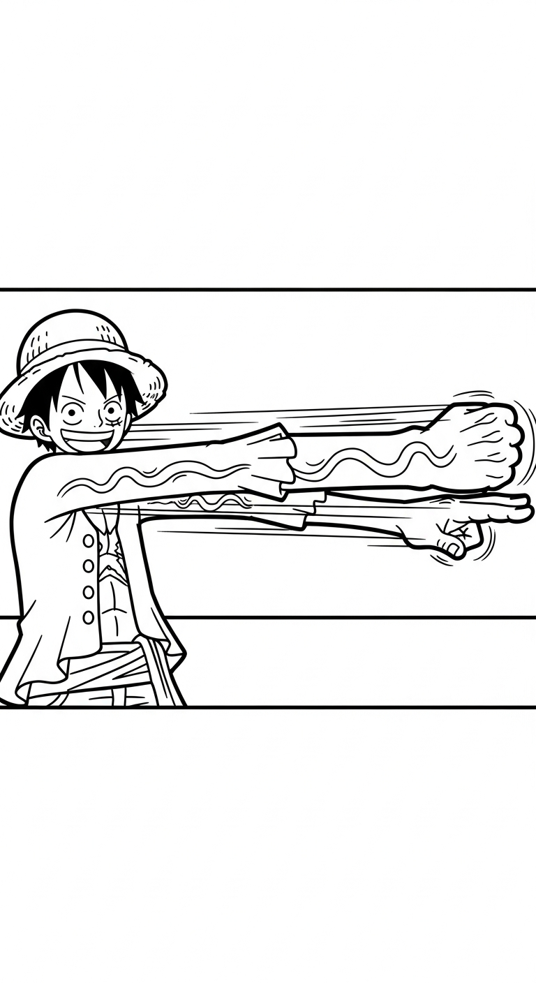 mẫu in tranh tô màu Luffy cho bé