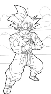 tranh tô màu Songoku cho bé mới nhất