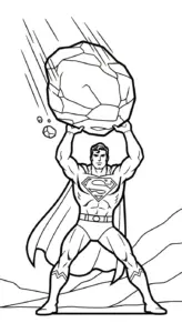 tranh tô màu Tranh Tô Màu Superman cho bé 5 tuổi miễn phí