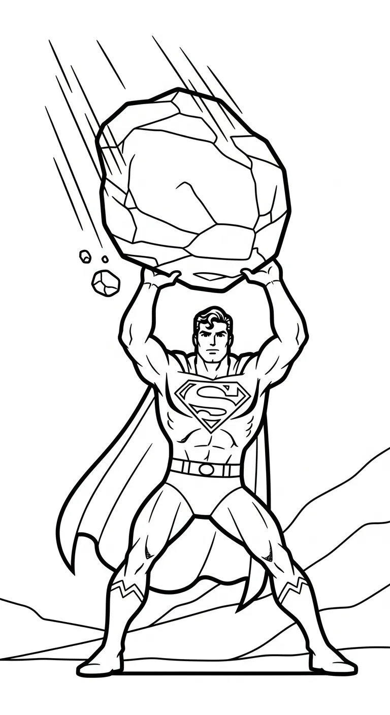 tranh tô màu Tranh Tô Màu Superman cho bé 5 tuổi miễn phí