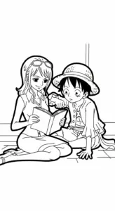 tải tranh tô màu Luffy cho bé 8 tuổi