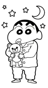 tải hình tô màu Tranh Tô Màu Shin miễn phí